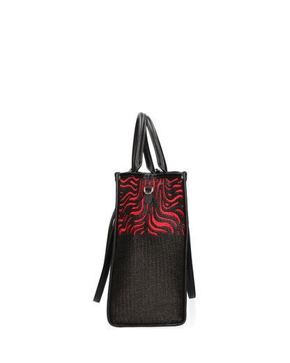 Multicolor Embroidered Tote with Artistic Design