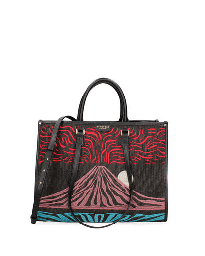 Multicolor Embroidered Tote with Artistic Design