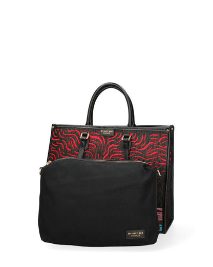 Multicolor Embroidered Tote with Artistic Design