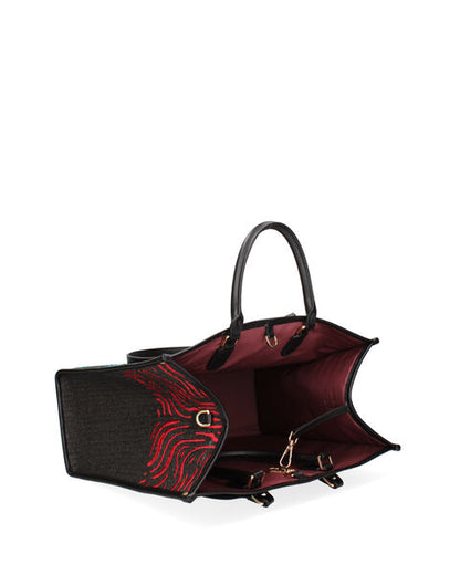 Multicolor Embroidered Tote with Artistic Design