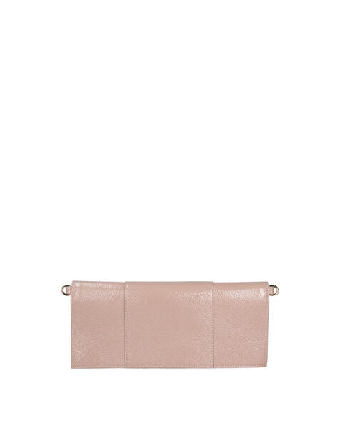 Taupe Textured Belt Bag with Gold Buckle