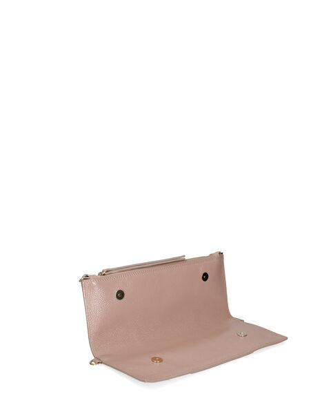 Taupe Textured Belt Bag with Gold Buckle