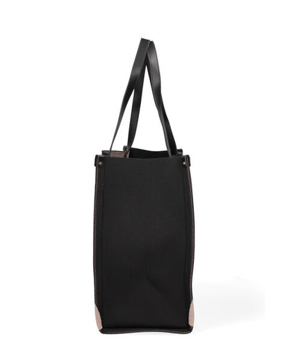 Abstract Canvas Tote with Matching Pouch