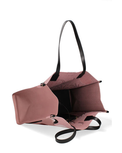 Multicolor Geometric Canvas Tote with Detachable Pouch