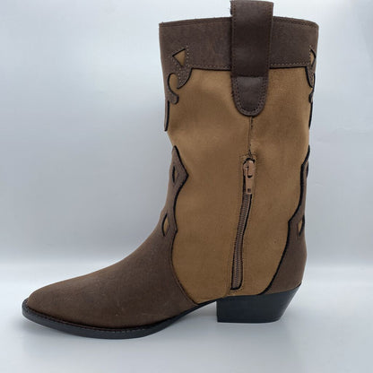 Western Boot Suede MARRON