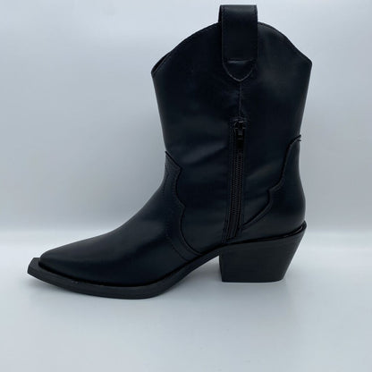 Western Boot Nappa NEGRO