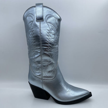 Western Boot Laminato AZUL