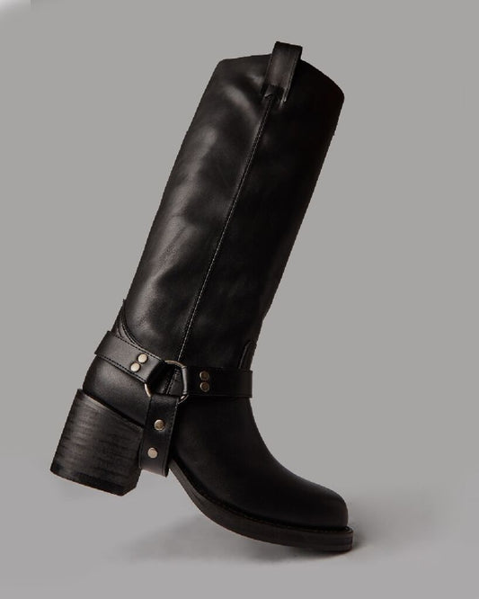 Knee High Boot Nappa NEGRO