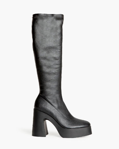 Knee High Boot Nappa NEGRO