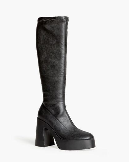 Knee High Boot Nappa NEGRO
