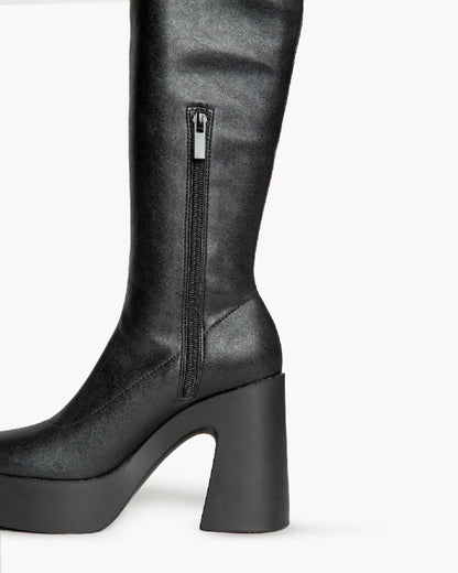 Knee High Boot Nappa NEGRO