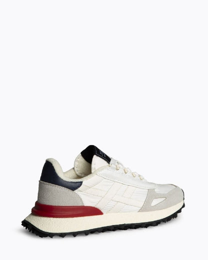 White Suede Vintage-Inspired Sneakers