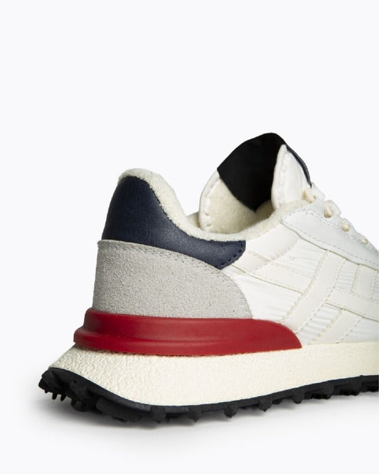 White Suede Vintage-Inspired Sneakers