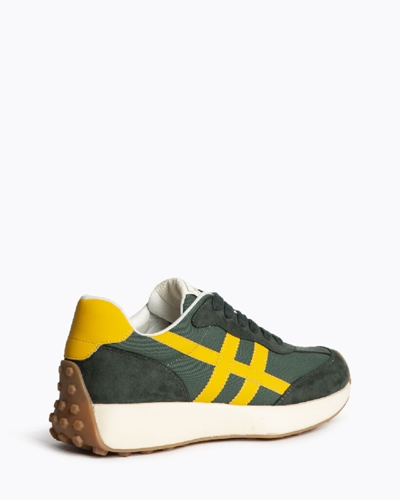 Green Suede Retro Athletic Sneakers