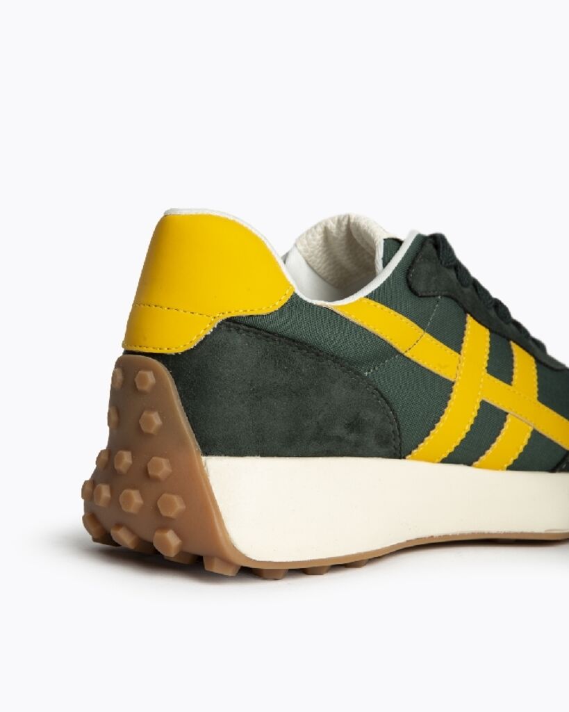 Green Suede Retro Athletic Sneakers