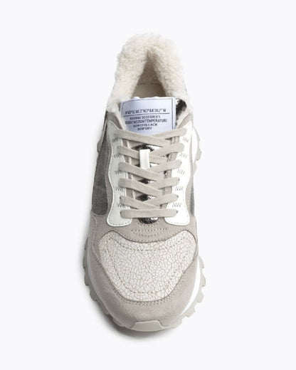 Neutral Textured Sneakers with Warm Lining