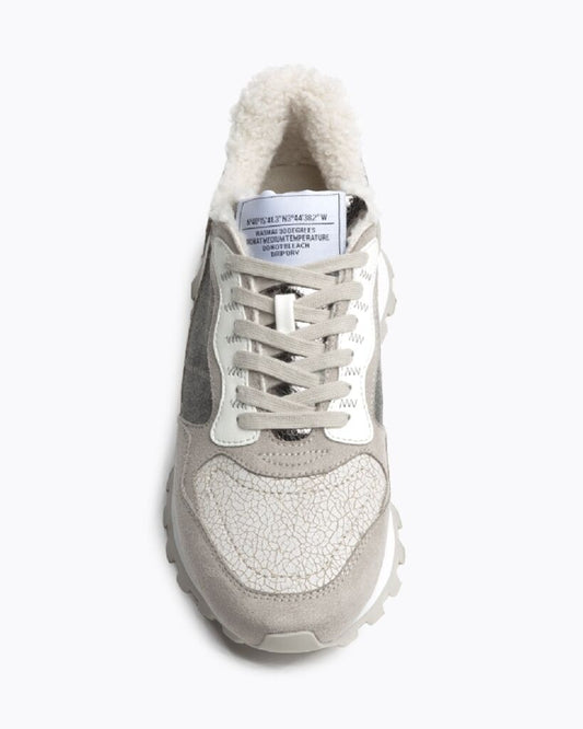 Neutral Textured Sneakers with Warm Lining