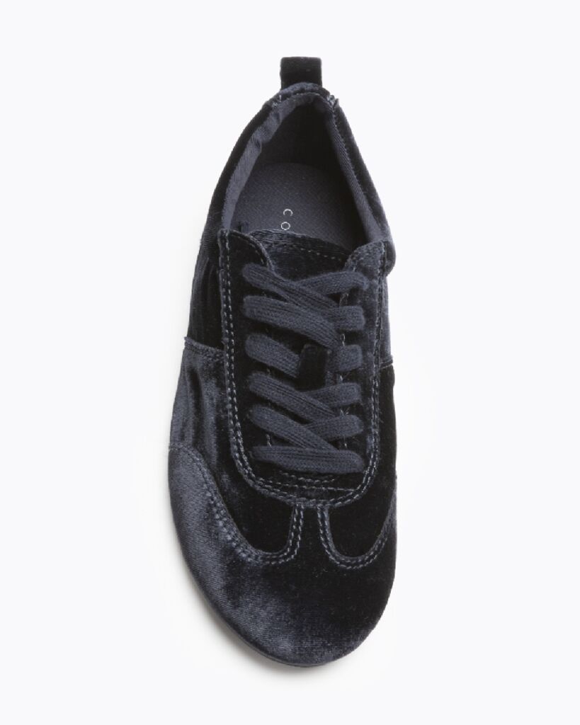 Black Velvet Casual Lace-Up Shoes