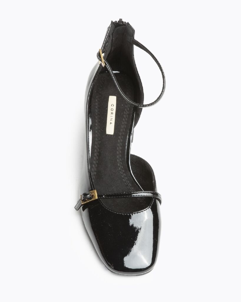 Black Patent Leather Block Heel Mary Jane