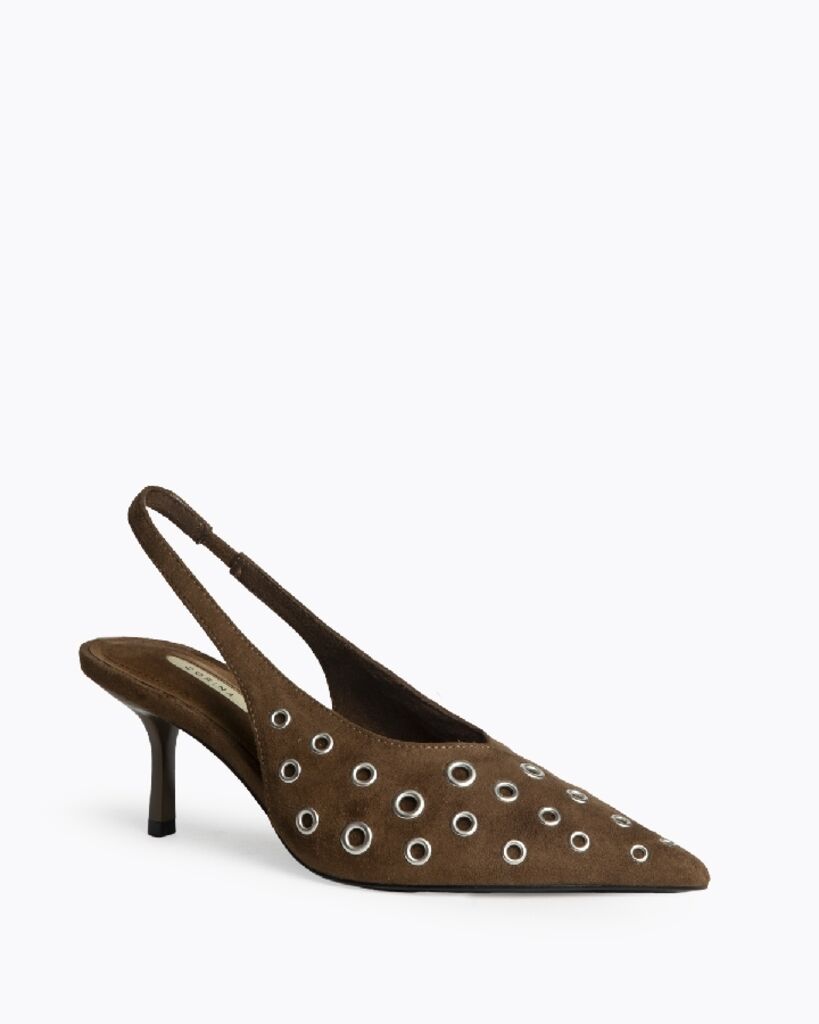 Sling-Back Suede MARRON