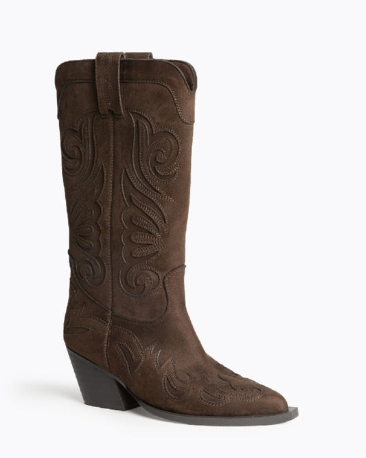 Western Boot Suede CAFE