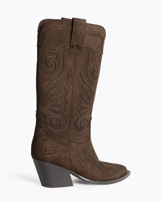 Western Boot Suede CAFE
