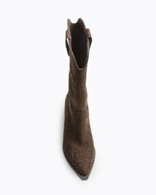 Western Boot Suede CAFE