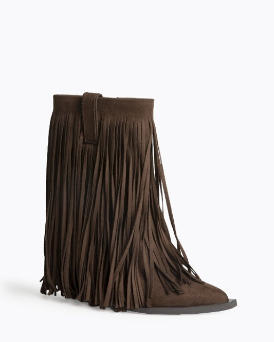 Western Boot Suede CAFE