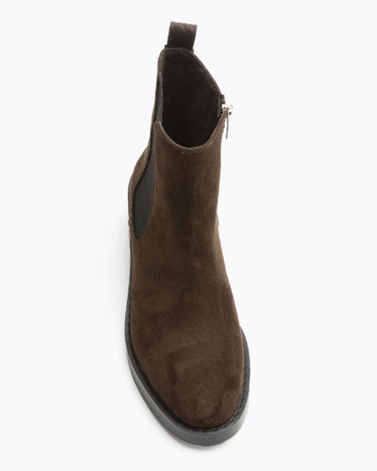 Brown Suede Chelsea Boots