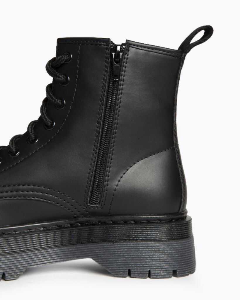 Black Platform Lace-Up Boots