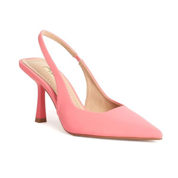 Pink Slingback Pointed Pumps with Elegant Heel