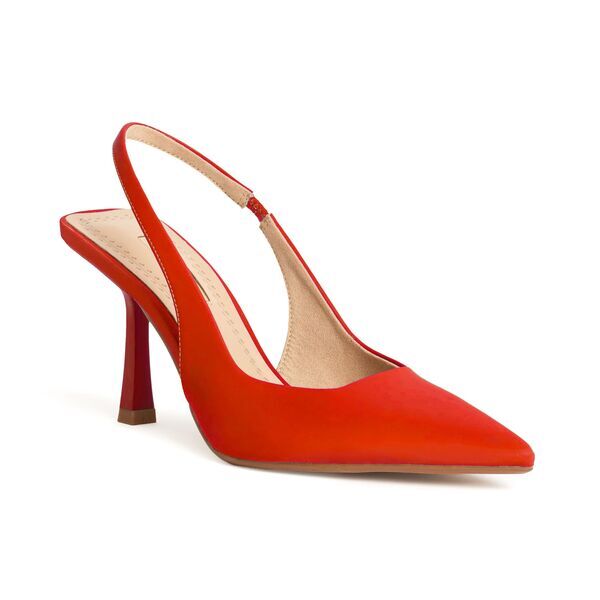 Red Slingback Pointed Toe Heels