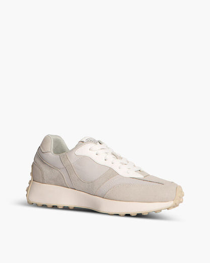 Light Grey Textured Sneakers with Elevated Sole