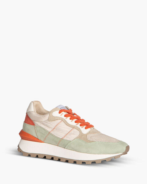 Multi-Tone Suede Sneaker with Retro Vibe