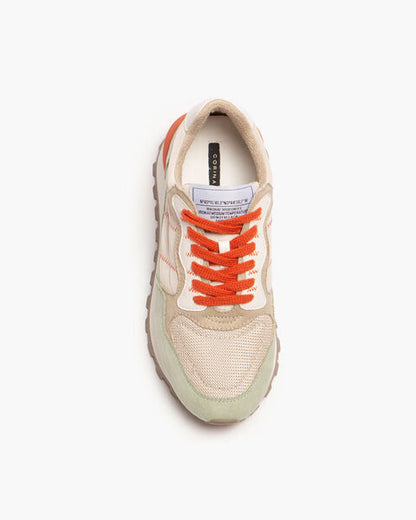 Multi-Tone Suede Sneaker with Retro Vibe