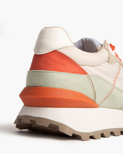 Multi-Tone Suede Sneaker with Retro Vibe