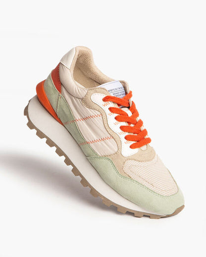 Multi-Tone Suede Sneaker with Retro Vibe