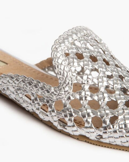 Mule Braided Laminato PLATA