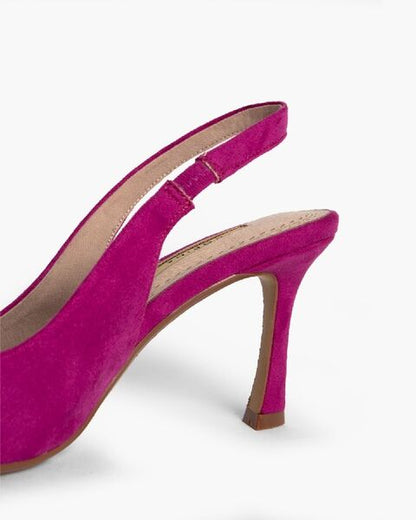 Fuchsia Slingback Heels