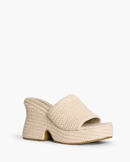 Neutral Woven Platform Sandal