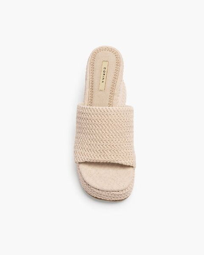 Neutral Woven Platform Sandal