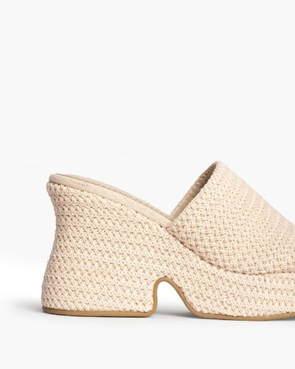 Neutral Woven Platform Sandal