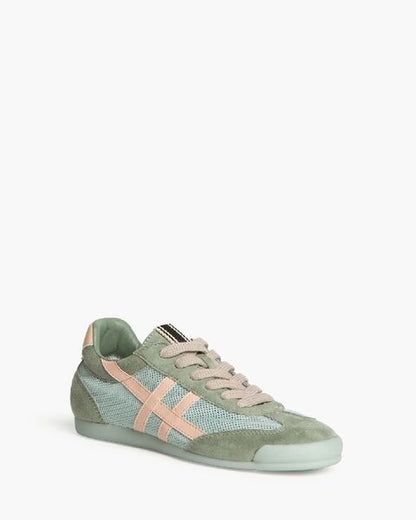 Mint Green Mesh Sneakers with Pastel Accents