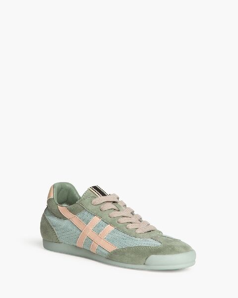 Mint Green Mesh Sneakers with Pastel Accents