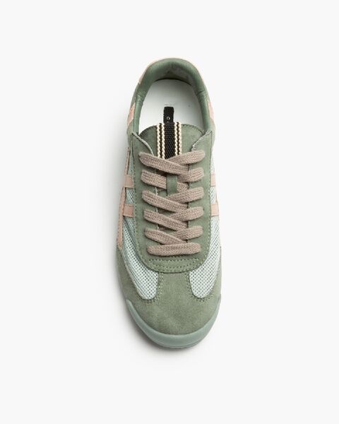 Mint Green Mesh Sneakers with Pastel Accents