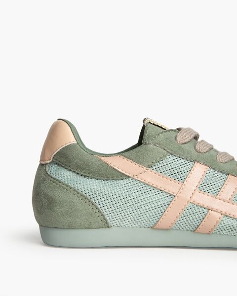 Mint Green Mesh Sneakers with Pastel Accents