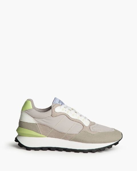 Neutral Colorblock Sneakers with Rugged Sole