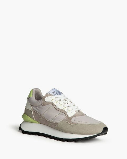 Neutral Colorblock Sneakers with Rugged Sole