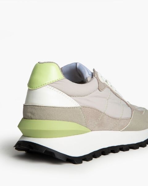 Neutral Colorblock Sneakers with Rugged Sole