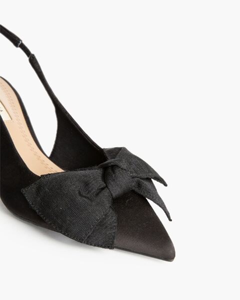 Sling-Back Satin NEGRO